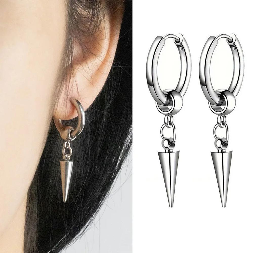 1/2개 스테인리스 스틸 펜던트 드롭 귀걸이 여성용 남 - Men'S Accessories Drop Shipping 리뷰 및 가격