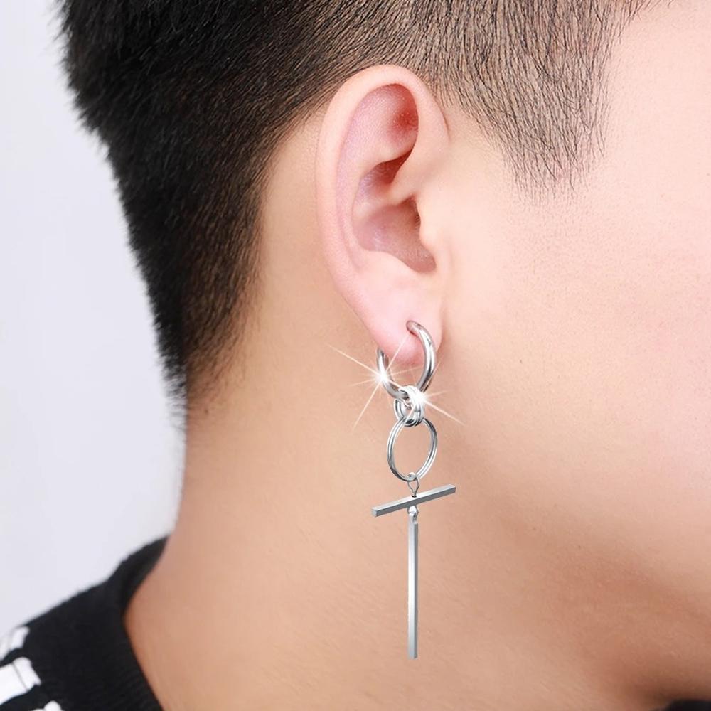 1/2개 스테인리스 스틸 펜던트 드롭 귀걸이 여성용 남 - Men'S Accessories Drop Shipping 리뷰 및 가격