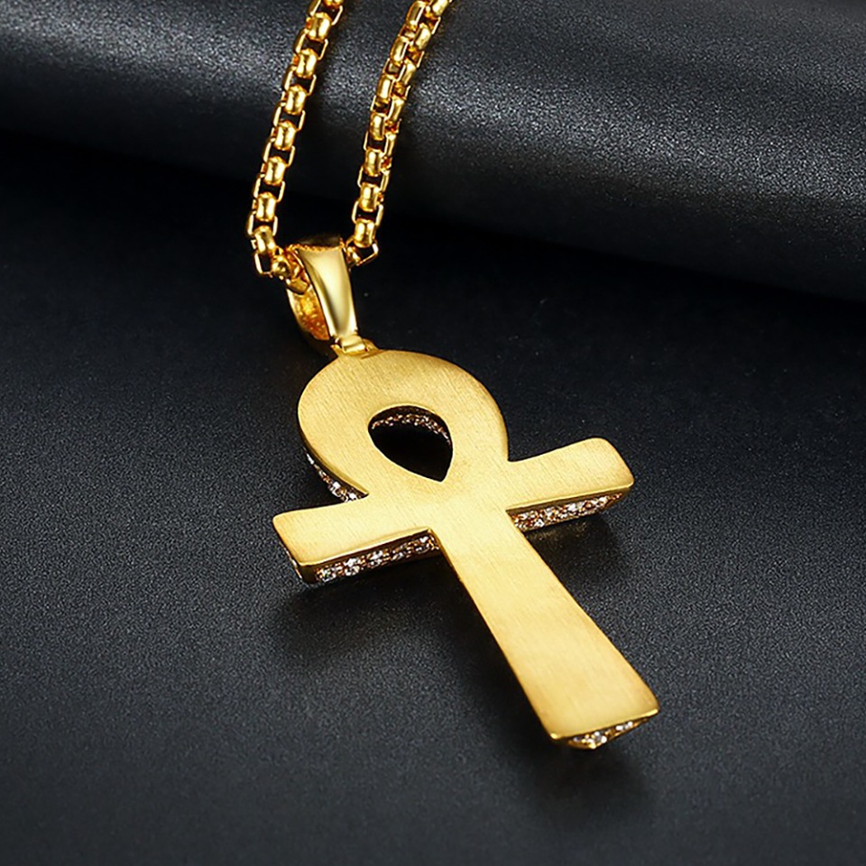 고딕 빈티지 스테인리스 스틸 앙크 십자가 펜던트 목걸이 - Men'S Accessories Jewelry Egypt 리뷰 및 가격