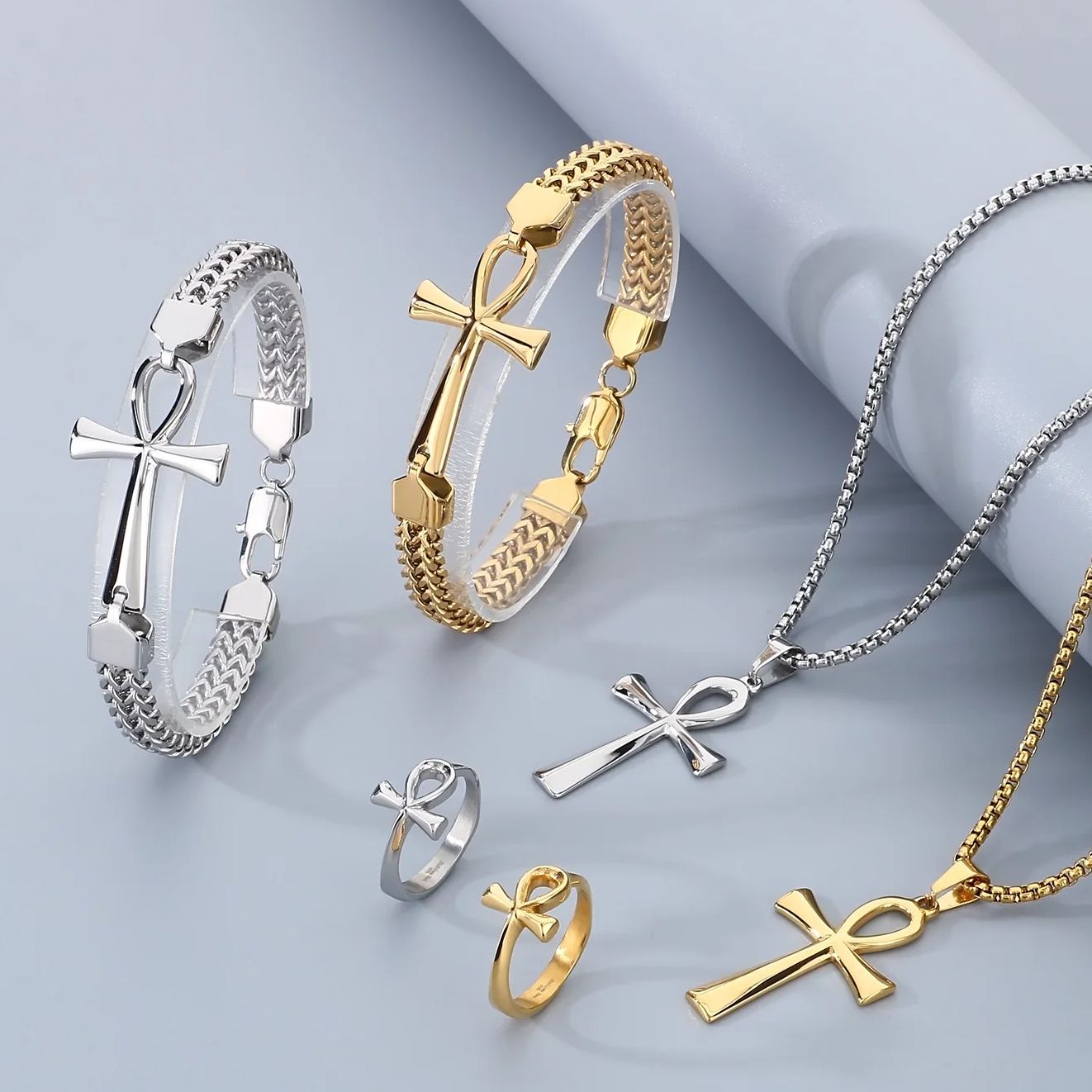 HaoYi 남성용 스테인레스 스틸 이집트 크루즈 반지  - Men'S Accessories Jewelry Egypt 리뷰 및 가격