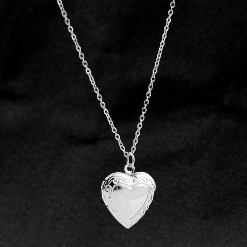 남녀공용 러브 하트 로켓 펜던트 목걸이, 스테인레스 스 - Men Accessories Locket 리뷰 및 가격