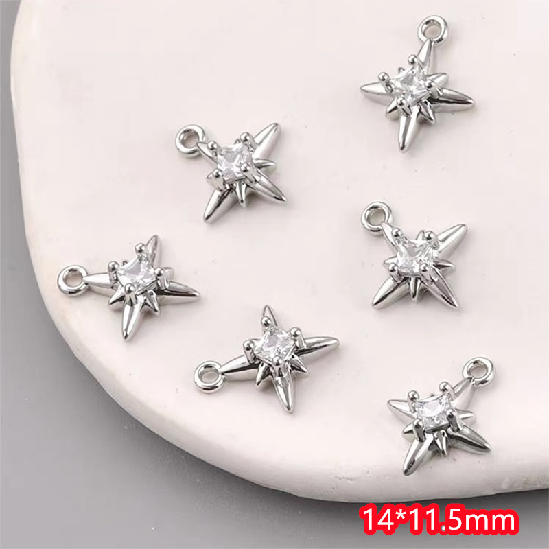 최신 30 개/몫 14*11.5mm 지르콘 장식 기하학 - Men Accessories Locket 리뷰 및 가격